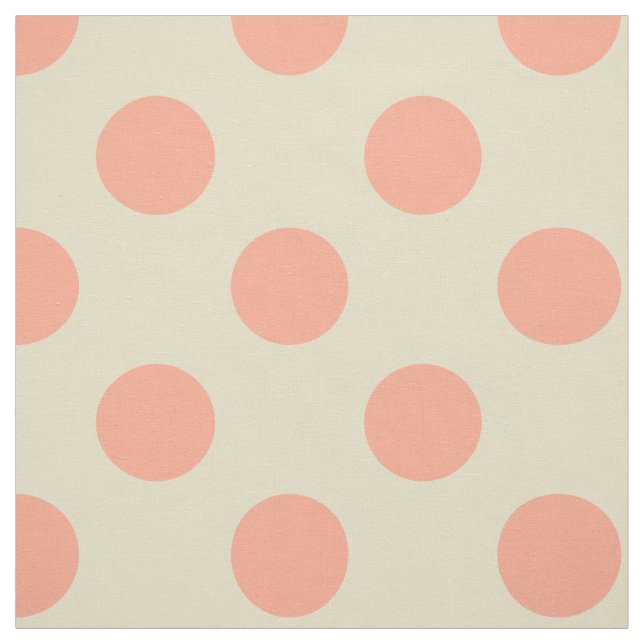 Tyg: Vit & tänder - rosa polka dots Tyg (Provkarta)