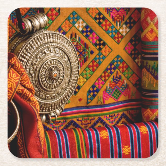 Tyger, Bhutan Underlägg Papper Kvadrat (Framsidan)