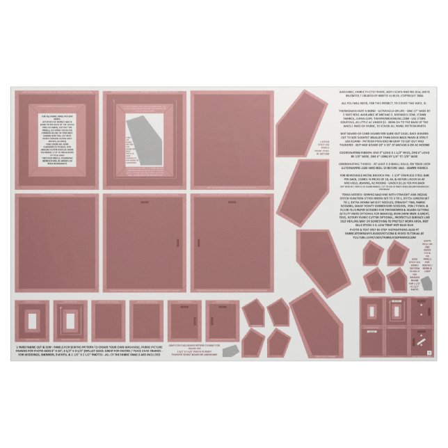 Tyger marsala färg gör fotramar 3 storlekar (Yard)