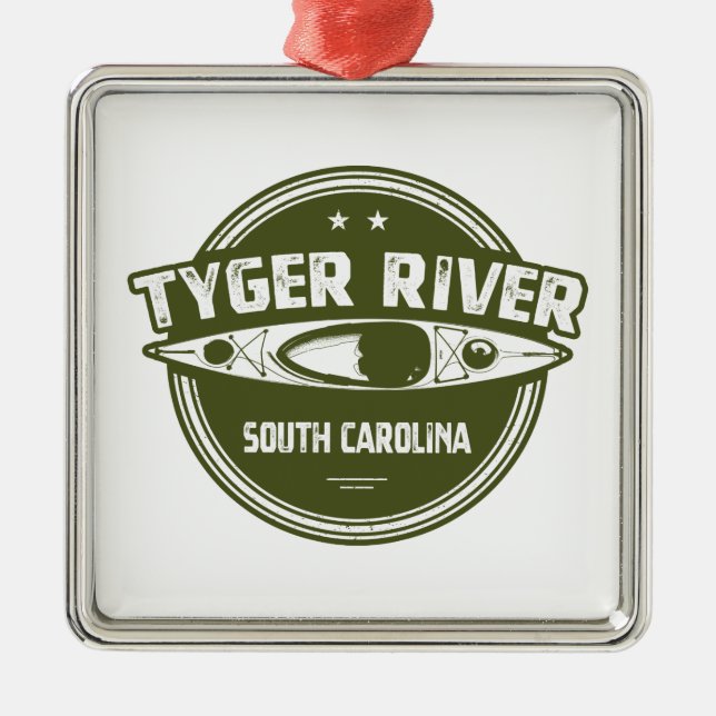 Tyger River, South Carolina Julgransprydnad Metall (Framsidan)