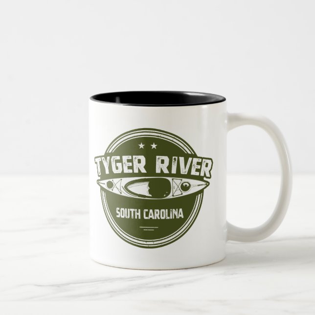 Tyger River, South Carolina Två-Tonad Mugg (Höger)