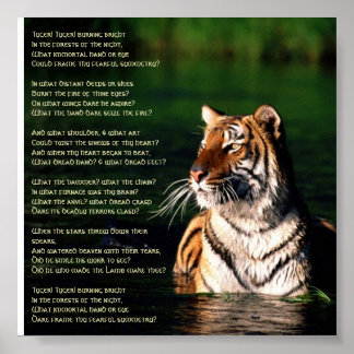 Tyger, tyger Skriv ut Poster