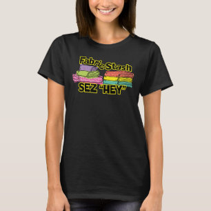 Tyglager rolig hoarder sy quilter quiltning t shirt