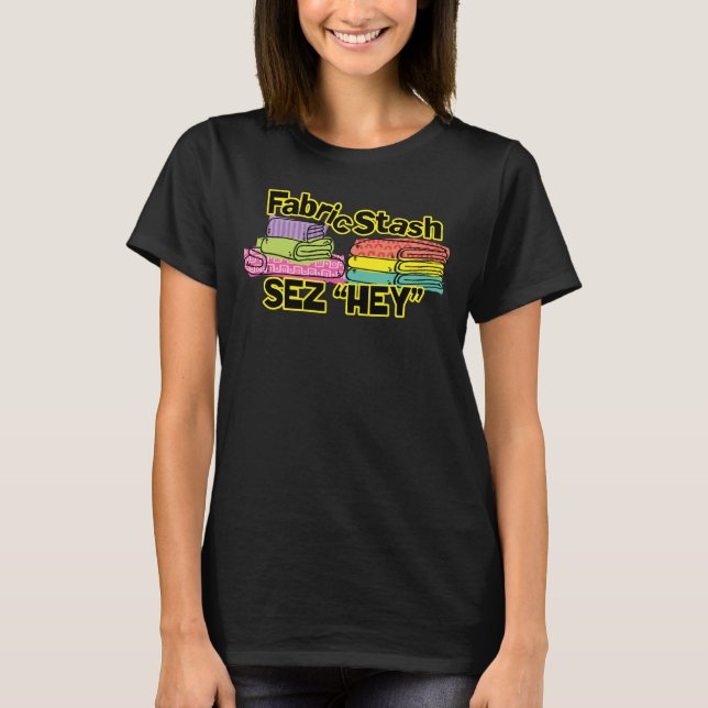 Tyglager rolig hoarder sy quilter quiltning t shirt (Framsida)