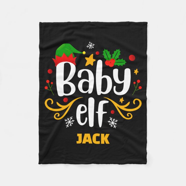 Tygraphy Baby Elf Fun Family Matching Baby  Fleecefilt (Framsidan)