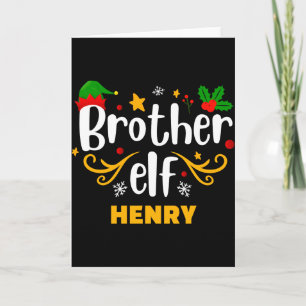 Tygraphy Bror Elf Kul Familj Matchande Kort