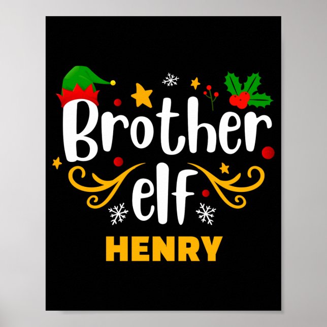 Tygraphy Bror Elf Kul Familj Matchande  Poster (Framsidan)