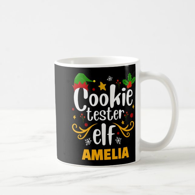 Tygraphy Cookie Tester Elf Family Matching  Kaffemugg (Höger)