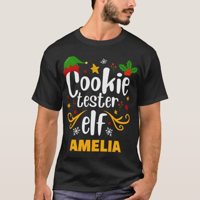 Tygraphy Cookie Tester Elf Family Matching T Shirt (Framsida)