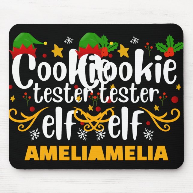 Tygraphy Cookie Tester Elf Family Matching T Shirt Musmatta (Framsidan)