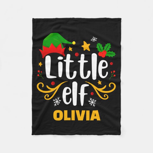 Tygraphy Little Elf Fun Family Matching  Fleecefilt (Framsidan)