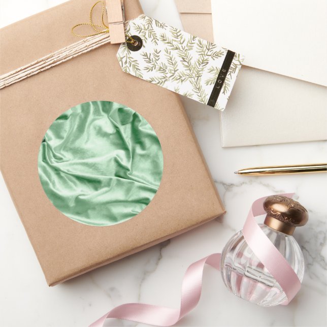 Tygstruktur 4 runt klistermärke (Gåvor)