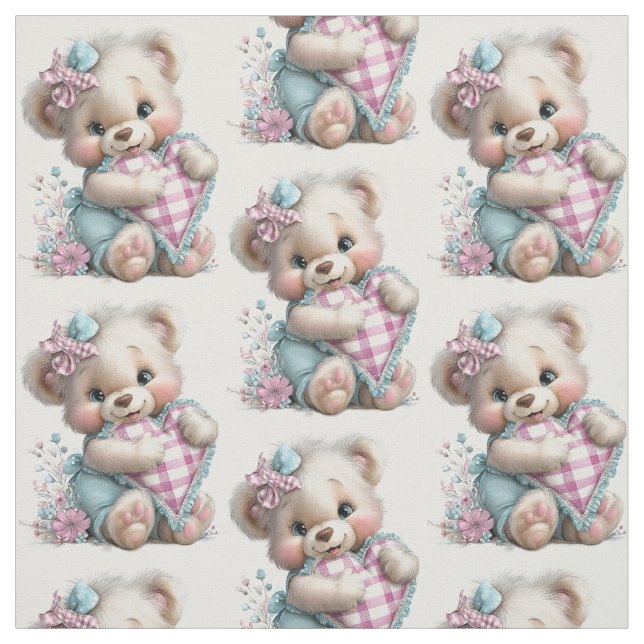 Tygteddybjörn Bebis firande  Tyg (Provkarta)