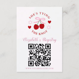 Tying the Knot Bridal Shower Registry Tilläggskort