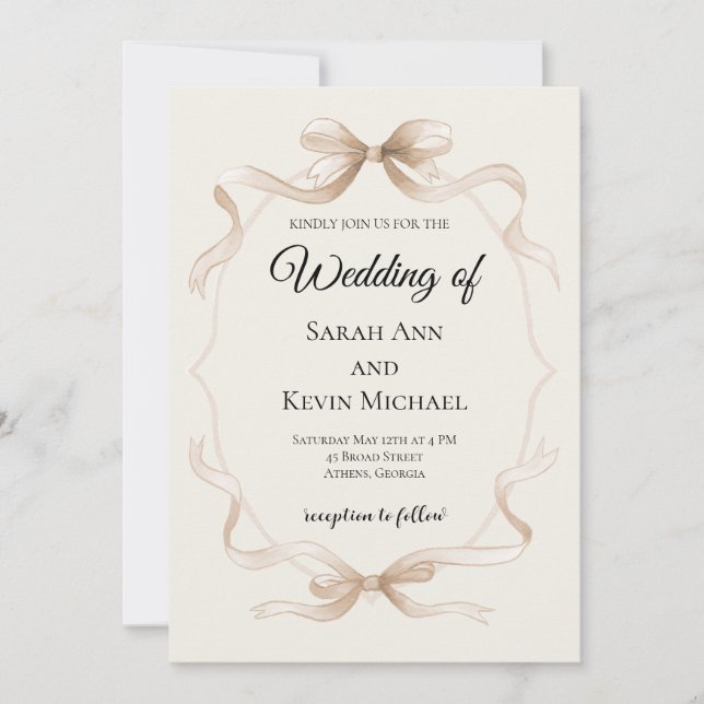 Tying the Knot Wedding Invitation Inbjudningar (Framsida)