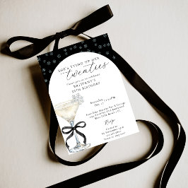 Tying Up Her Twenties Winter Themed 30th Birthday Inbjudningar