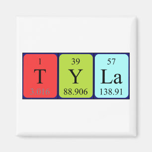 Tyla periodiskt bord namn magnet