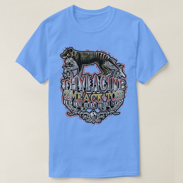 Tylacin den utrotningshotade tigern i Tasmanilives T Shirt (Design framsida)