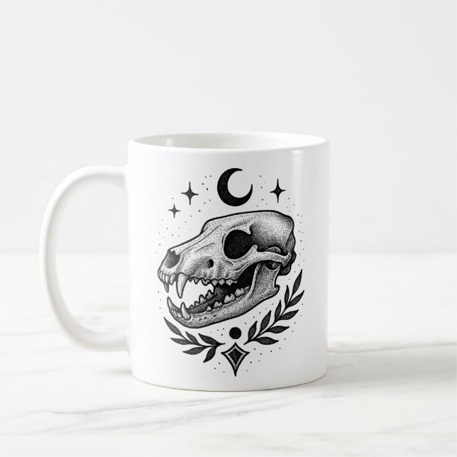 Tylacinskal - Dotwork Tattoo-Inspired Design Kaffemugg (Vänster)