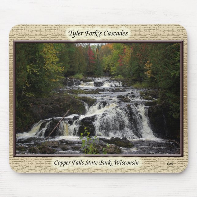 Tyler Forks Cascades mousepad Musmatta (Framsidan)
