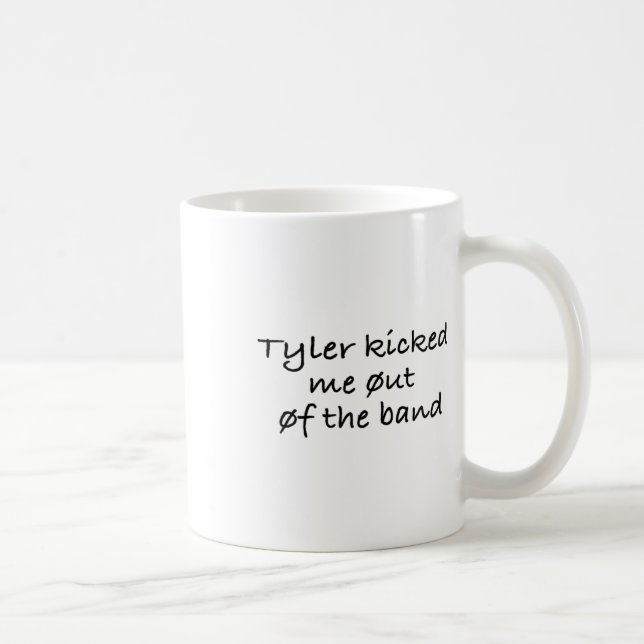 Tyler klämde ut mig ur Band Sticker Kaffemugg (Höger)