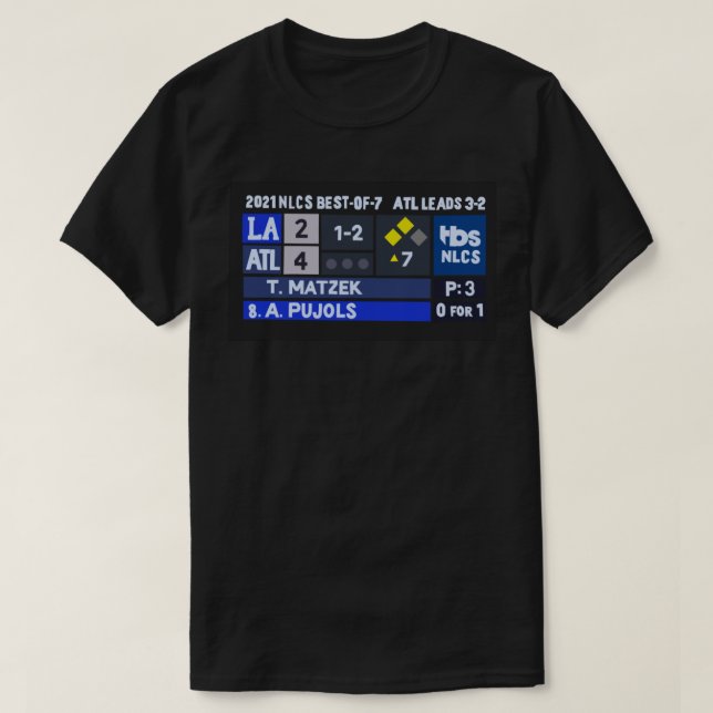 Tyler Matzek Game 6 Scoreboard Classic T Shirt (Design framsida)