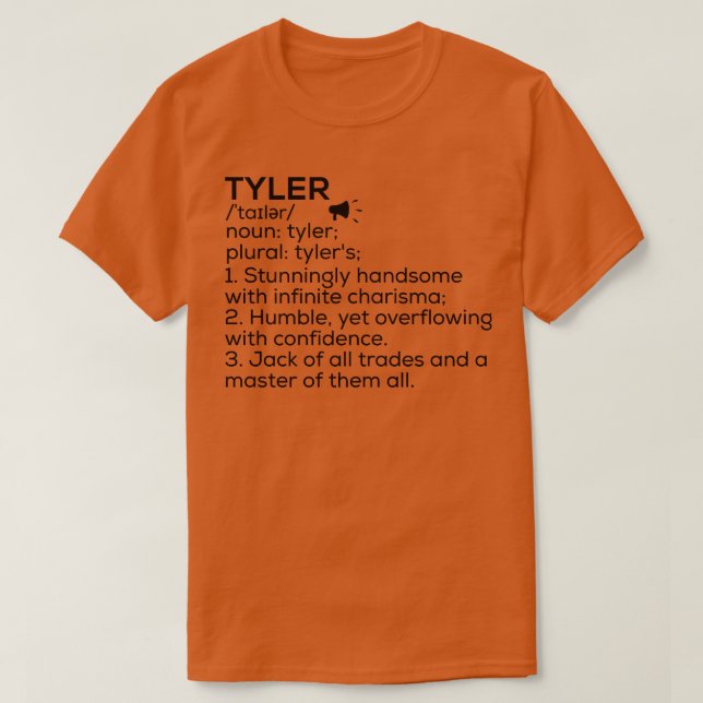 Tyler Namn Definition Tyler Meaning Tyler Namn Mea T Shirt (Design framsida)