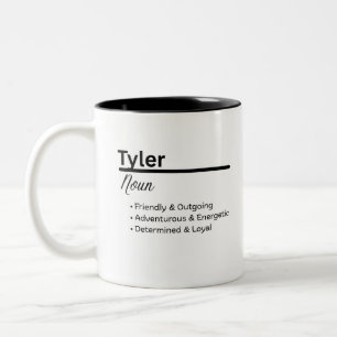 Tyler, Personlig Namnmugg för Pojkar Två-Tonad Mugg