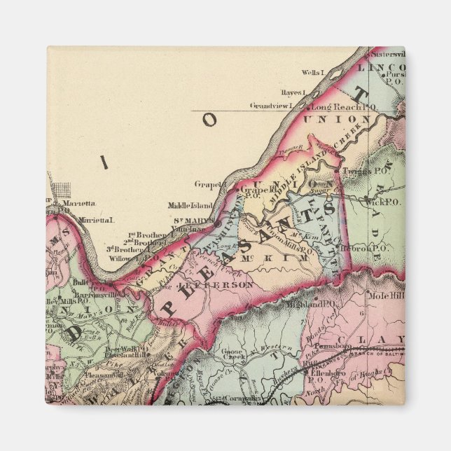 Tyler, Ritchie, Pleasants, Wood, Wirt County Magnet (Framsidan)