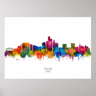 Tyler Texas Siluett Poster