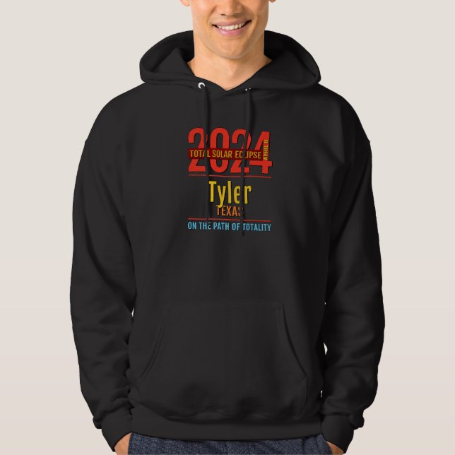 Tyler Texas TX Total solförmörkelse 2024 4 Hoodie (Framsida)