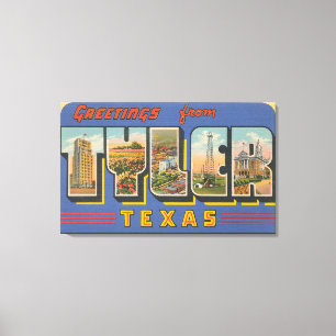 Tyler TexasLarge brev ScenesTyler, TX Canvastryck