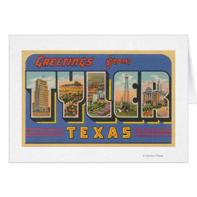 Tyler, TexasLarge Brev ScenesTyler, TX Hälsningskort (Framsidan Horizontal)