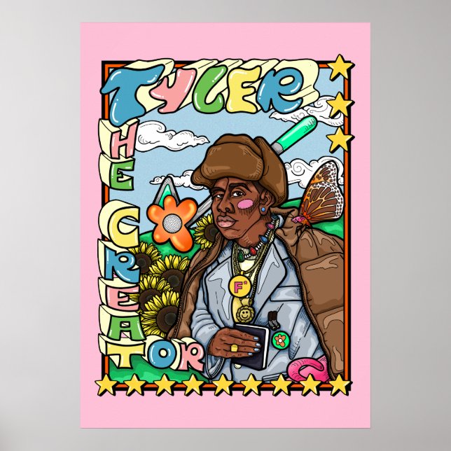 Tyler The Creator Funky Portrait Poster (Framsidan)