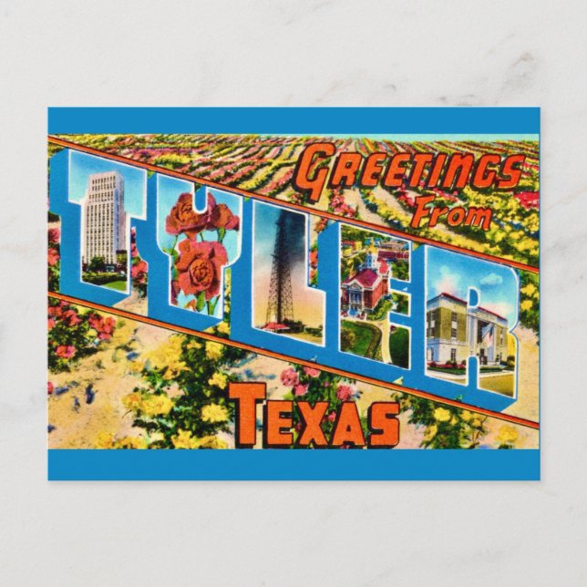 Tyler TX vykort (Framsida)