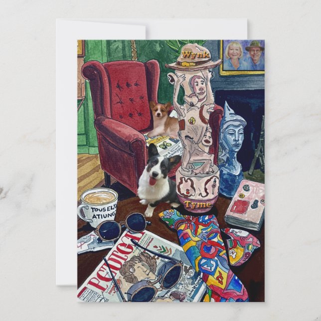 Tyme- och Wynk-Anpassningsbar-kort Julkort (Framsida)