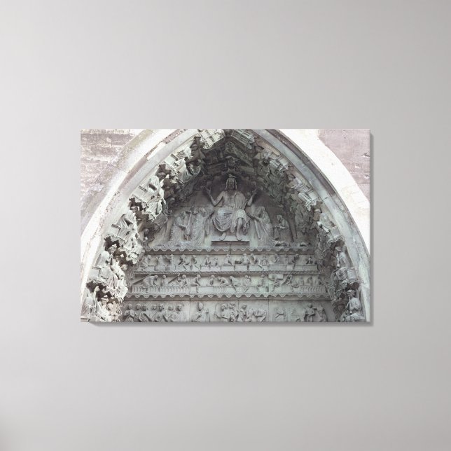 Tympanum från den lämnat portalen canvastryck (Framsida)