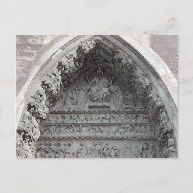 Tympanum från den lämnat portalen vykort (Framsida)