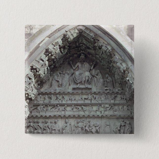 Tympanum från den vänstra portalen knapp (Framsida)