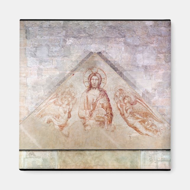 Tympanum som skildrar Jesus Redemptor Magnet (Framsidan)