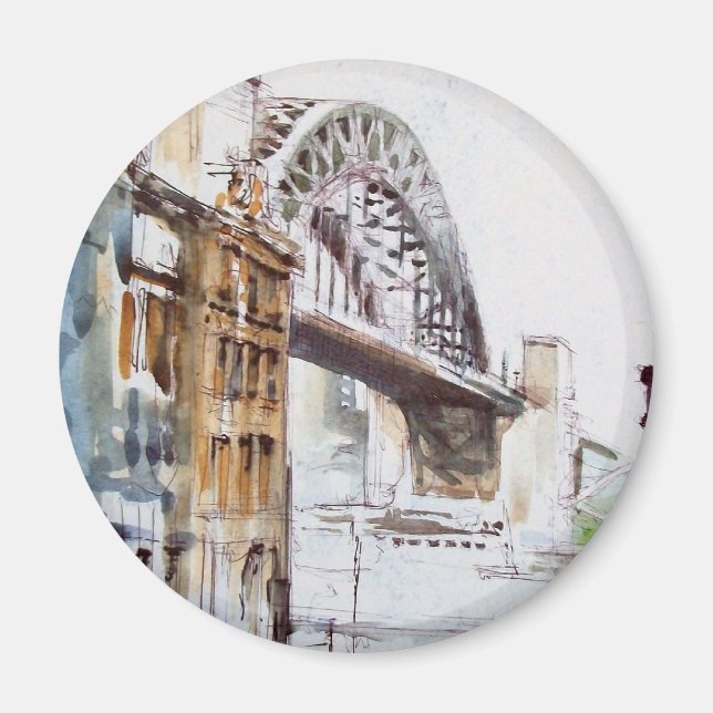 Tyne Bridge från Dean Street Magnet (Framsidan)