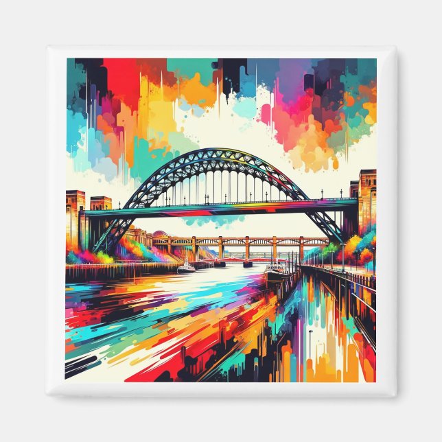 Tyne Bridge-kylmagnet Magnet (Framsidan)