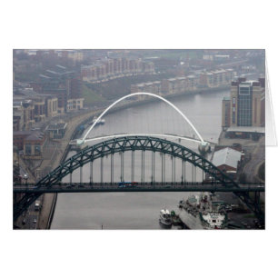 Tyne Bridge och Millennium Bridge Hälsningskort