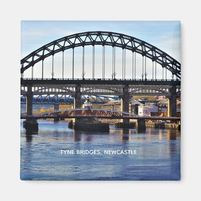 Tyne Bridges, Newcastle upon Tyne, England Magnet (Framsidan)