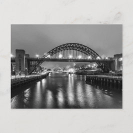 Tyne-bron på natten vykort