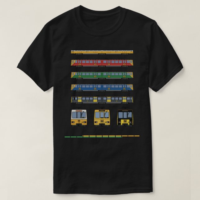 Tyne- och Bära-tunnelbanor T Shirt (Design framsida)