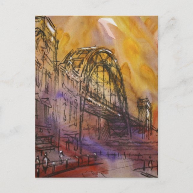 Tyne överbryggar den Newcastle vykortet Vykort (Framsida)