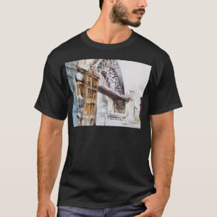 Tyne överbryggar från skjortan för utslagsplats t-shirt