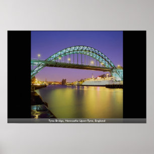 Tyne överbryggar, Newcastle-På-Tyne, England Poster