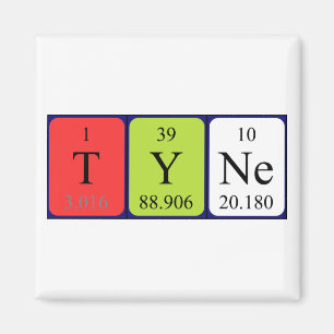 Tyne periodisk magnet bord namn